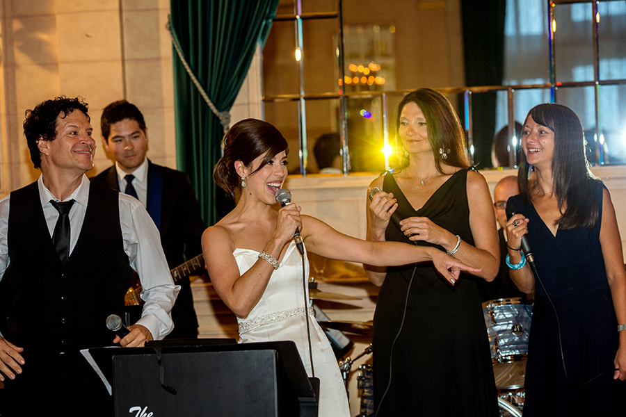 Bride Sings with the Kramer Band